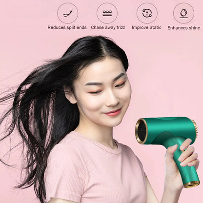 2600mAh Cordless Portable Hair Dryer – USB Rechargeable Anion Blow Dryer for Travel & Home