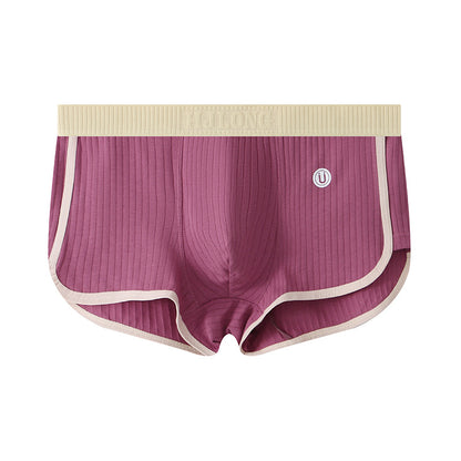Women's Ribbed Cotton Mid-Waist Safety Shorts / Boxer Underwear