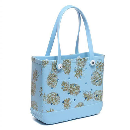 Printed EVA Beach Storage Bag - Waterproof Outdoor Basket & Handbag with Cow Print