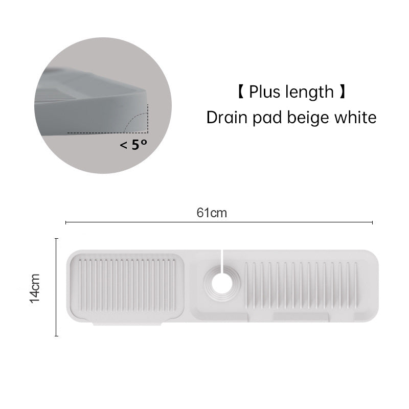 Silicone Faucet Drain Pad - Anti-Splash Kitchen Countertop Sink Mat