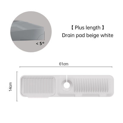 Silicone Faucet Drain Pad - Anti-Splash Kitchen Countertop Sink Mat
