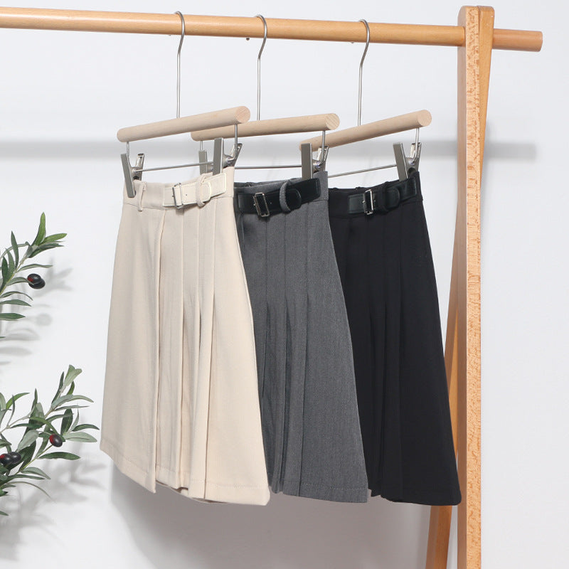 Chic Irregular A-Line Mini Skirt with Faux Leather Belt