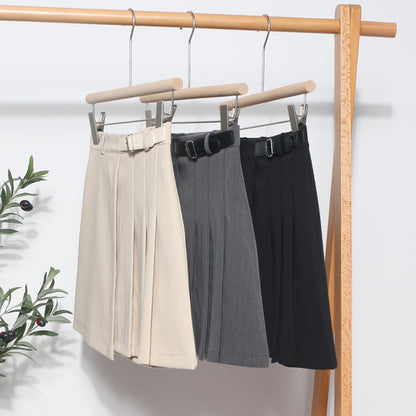 Chic Irregular A-Line Mini Skirt with Faux Leather Belt