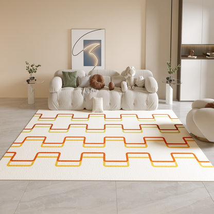 Modern Rainbow Children's Room Rug – Non-Slip Soft Imitation Cashmere Carpet for Kids Playing & Climbing