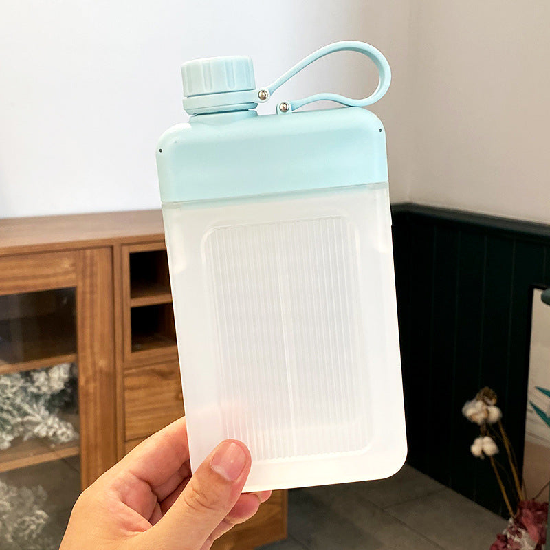 Creative Flat Square Portable Pocket Water Bottle for Outdoor Travel