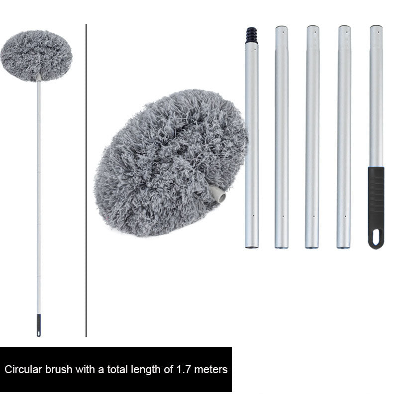 Long-Reach Circular Ceiling Fan Duster – Extendable Aluminum Pole for Easy High-Access Cleaning
