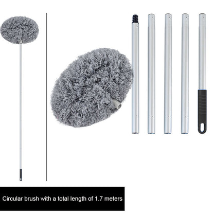 Long-Reach Circular Ceiling Fan Duster – Extendable Aluminum Pole for Easy High-Access Cleaning