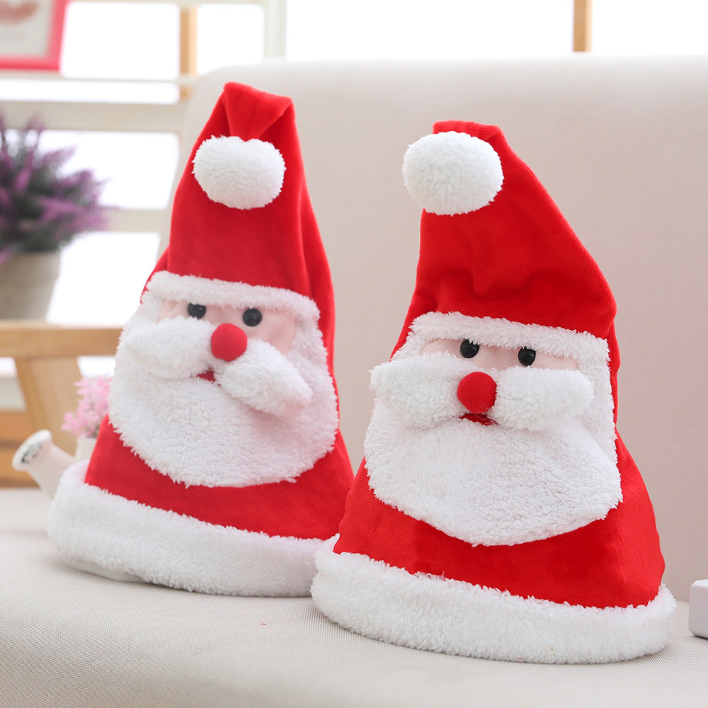 Electric Moving Christmas Santa Plush Toy | Light-Emitting & Singing Kawaii Xmas Hat