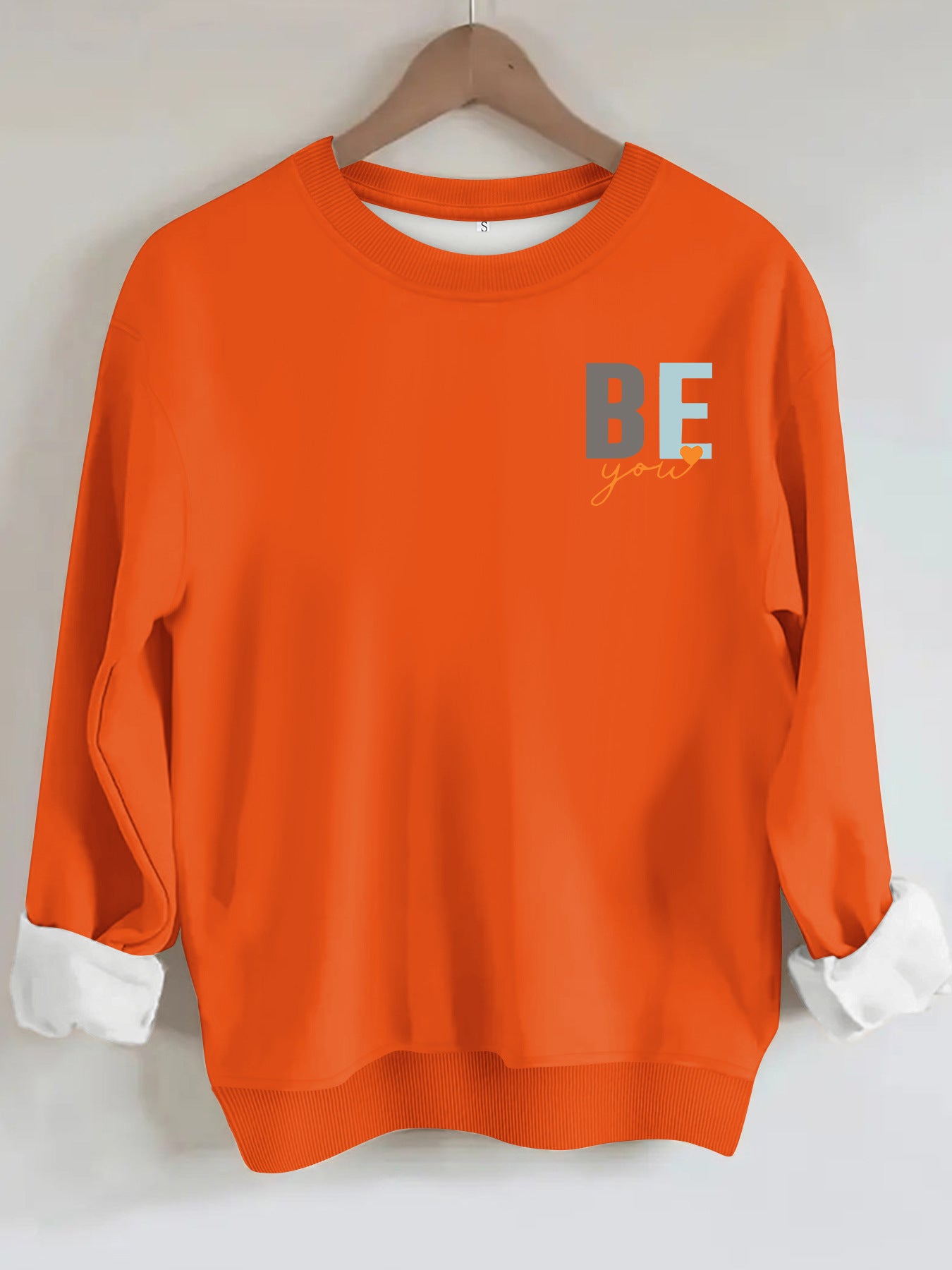 Letter love pattern printed hoodie