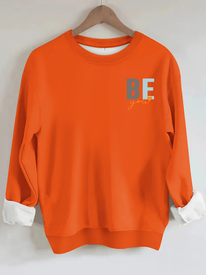 Letter love pattern printed hoodie