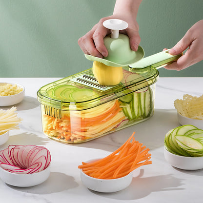 Multifunctional Vegetable Cutter with Drain Basket