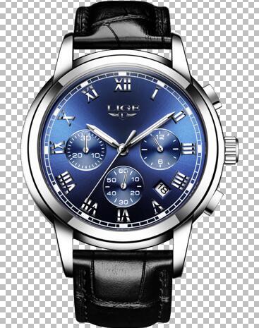 LIGE Casual Fashion Luminous Quartz Watch with Brown Leather Strap