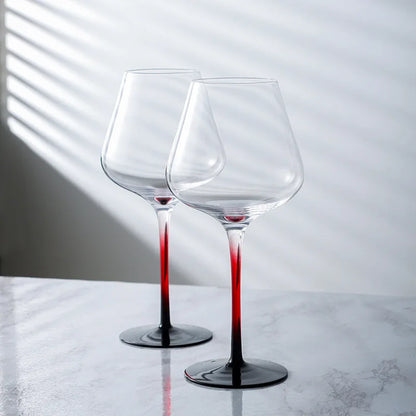 Luxury Lead-Free Crystal Wine Glass - Creative Colorful Stem Goblet Set