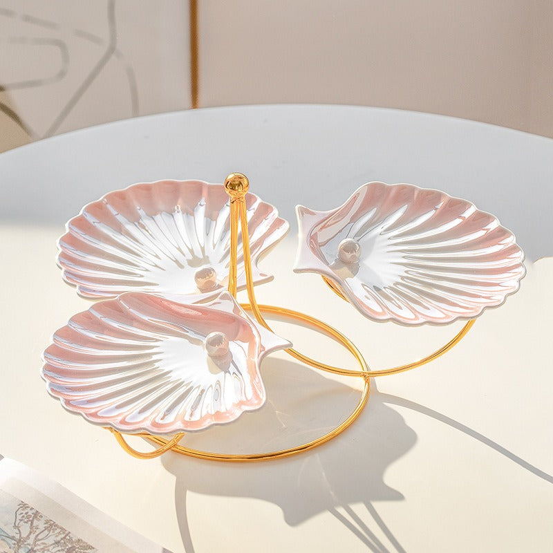 Luxury Pearl Shell Dessert Table Display Rack