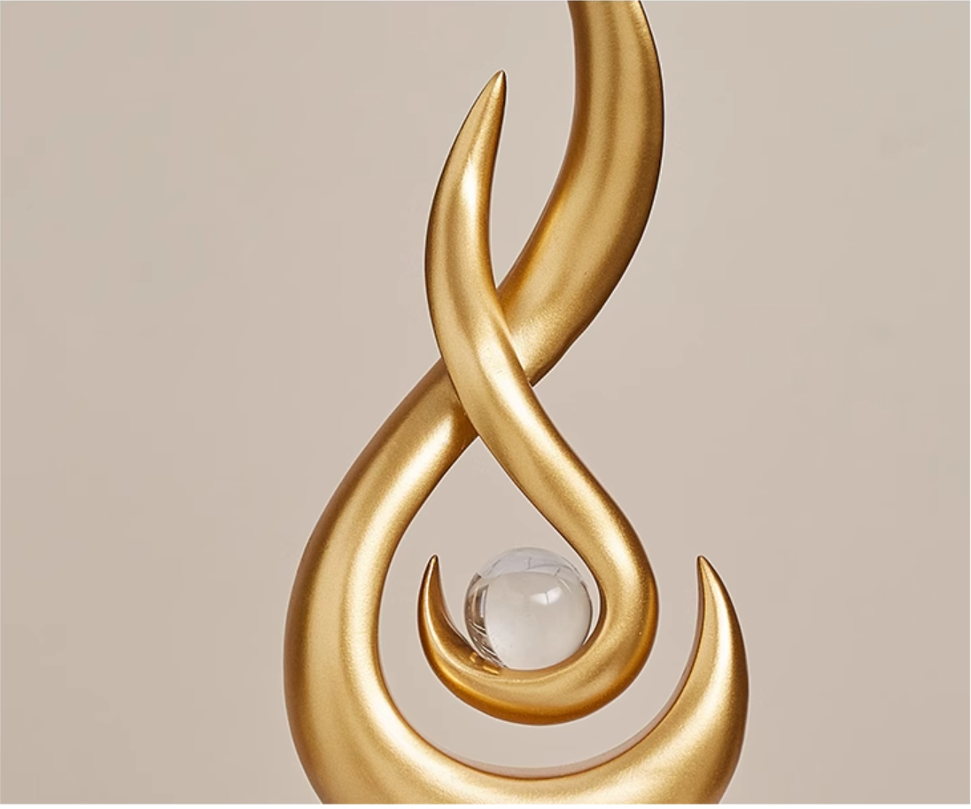 Creative Nordic Style Flame Figurine – Elegant Desktop Decor for Modern Home