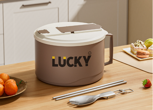 Anti-Scalding Drainable Noodle Bowl & Insulated Lunch Box