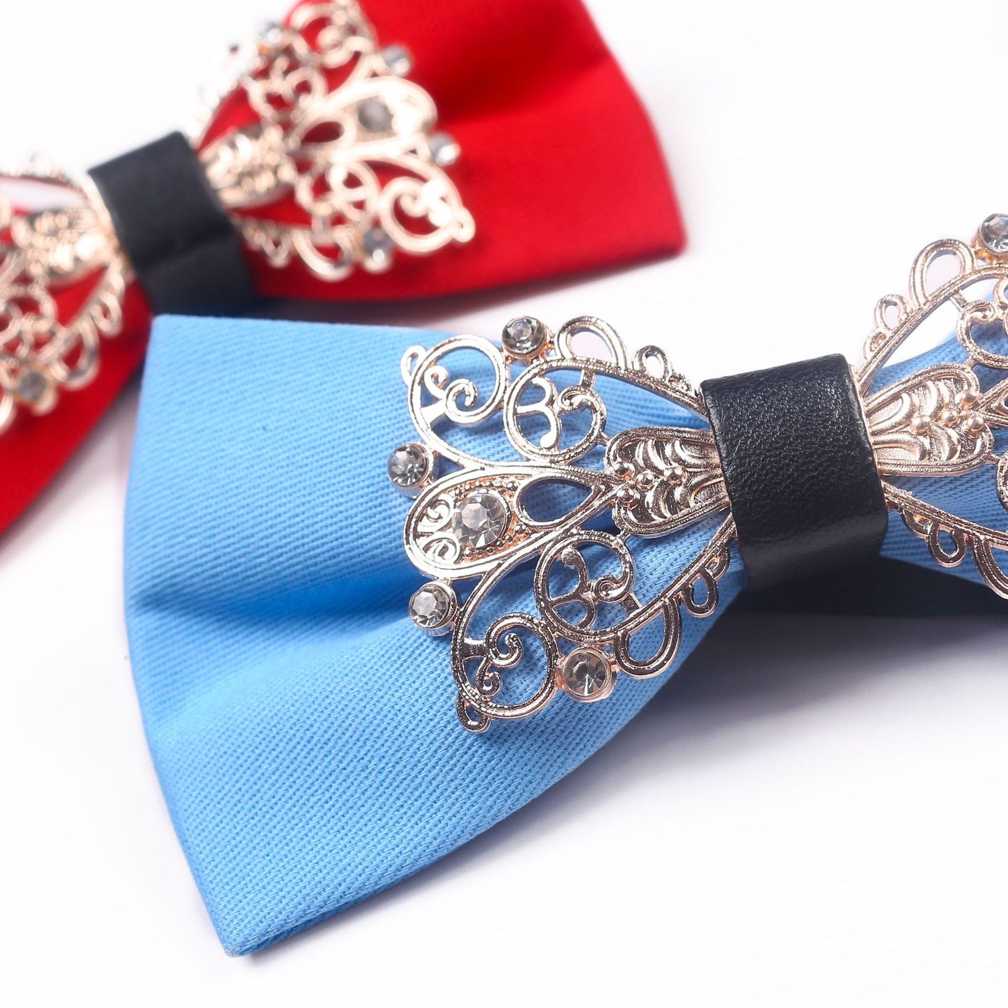 Luxury Metal Diamond Bow Tie for Men - Elegant Red Carpet Party Wear