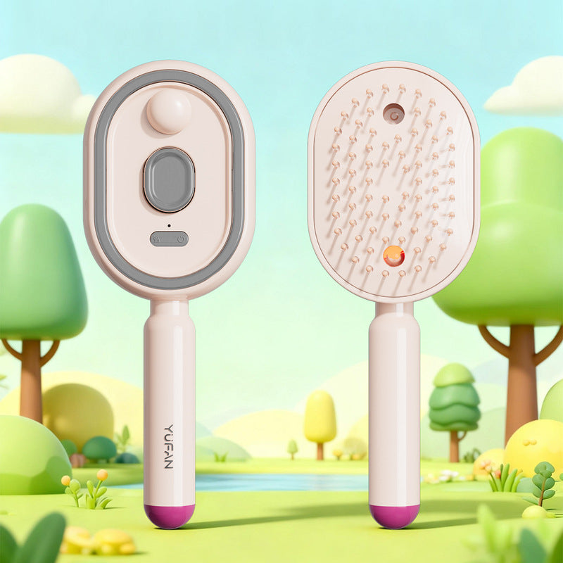 3-in-1 Steaming Hair Brush for Less Breakage & Smooth Shiny Hair