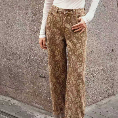 Women's Elegant Straight Tube Trousers - Slim Fit Retro Style Pants