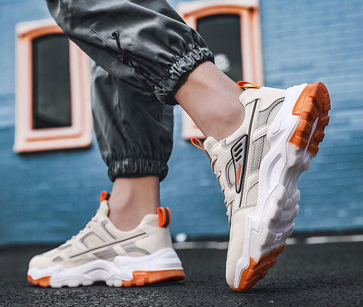 Unisex Breathable Mesh Running Dad Shoes - Casual Sports Slip-Resistant Sneakers