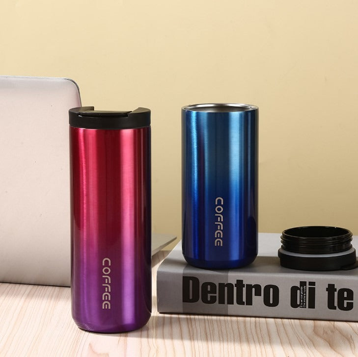 Double Vacuum Vehicle-Mounted Direct Drinking Thermal Cup