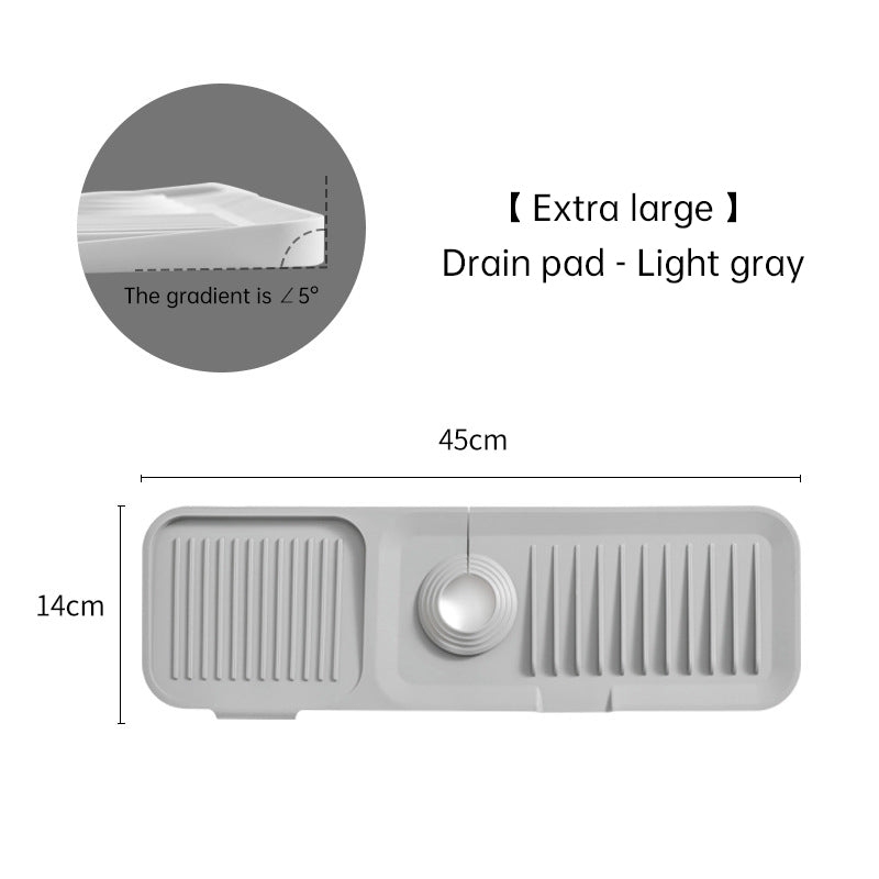 Silicone Faucet Drain Pad - Anti-Splash Kitchen Countertop Sink Mat