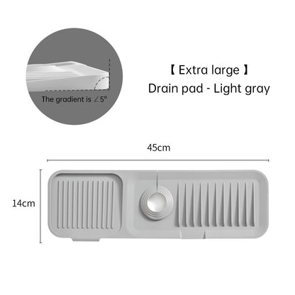 Silicone Faucet Drain Pad - Anti-Splash Kitchen Countertop Sink Mat