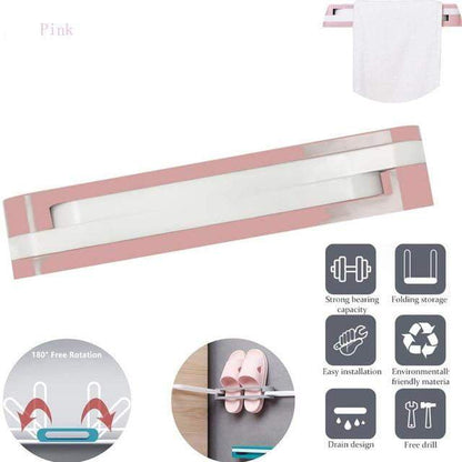 Wall Mounted Folding Slipper Rack & Shoe Organizer