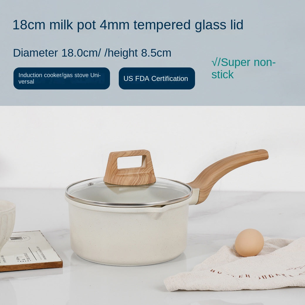Product Title: Premium Medical Stone Non-Stick Cookware Set - Marble Finish Frying Pan, Soup Pot & Wok (Eco-Friendly & Durable)