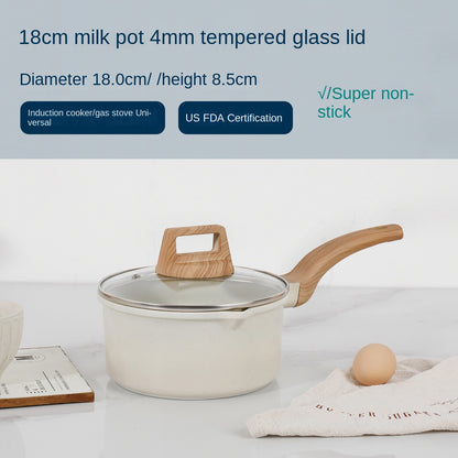 Product Title: Premium Medical Stone Non-Stick Cookware Set - Marble Finish Frying Pan, Soup Pot & Wok (Eco-Friendly & Durable)