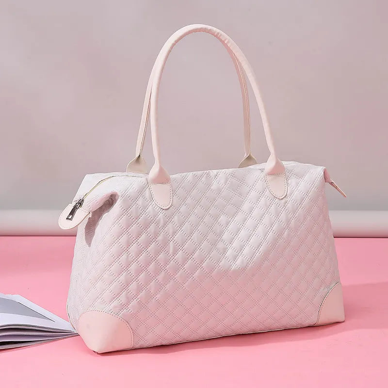 Stylish Women's Shoulder Bag / Overnight Bag (Light Pink)