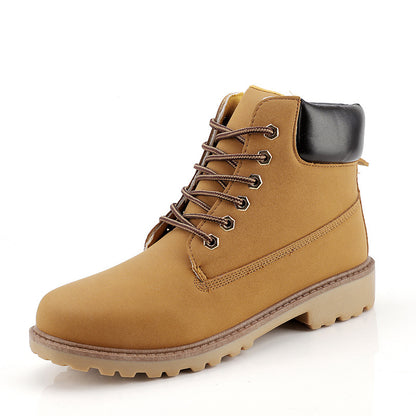 Men's High Top Martin Boots - Fashionable Casual Workwear Winter Shoes
