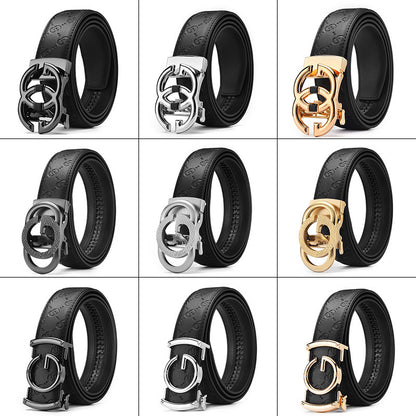 Men's Genuine Leather Automatic Buckle Belt | Versatile Business & Casual Fashion