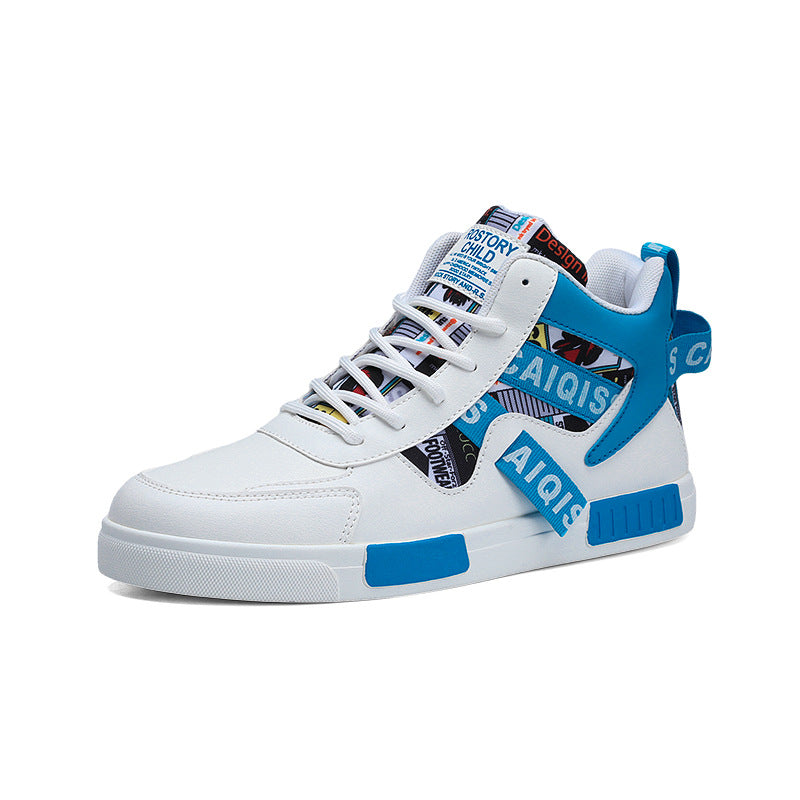 Men's Trendy High Top Board Shoes - Fashionable Outdoor Casual Sports Sneakers
