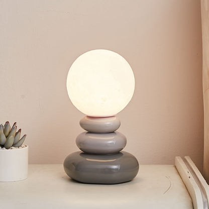 Creative Zen Stone Ceramic Lamp - Aesthetic Stonehenge Atmosphere Light for Bedroom & Living Room