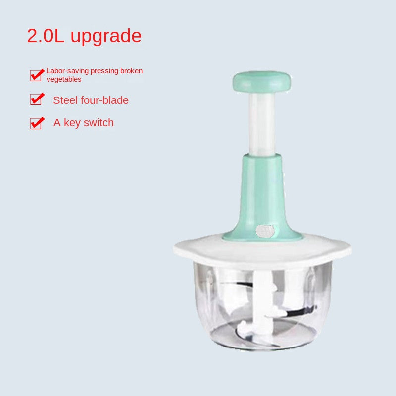 Manual Press Food Chopper & Meat Grinder - Multi-Functional Garlic Processor