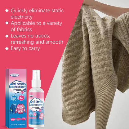 Clothing Anti-Static and Wrinkle Release Spray for Smooth, Static-Free Fabric