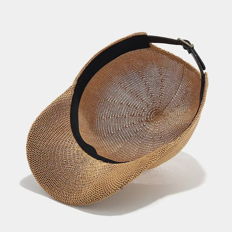 Summer Breathable Straw Baseball Cap - Lightweight Paper Grass Sun Hat for Women