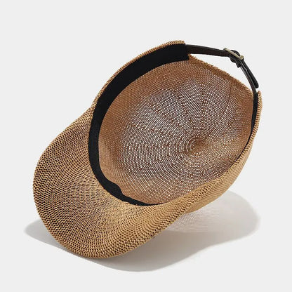 Summer Breathable Straw Baseball Cap - Lightweight Paper Grass Sun Hat for Women