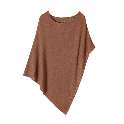 Elegant Asymmetric Batched Sleeve Cloak Top for Women