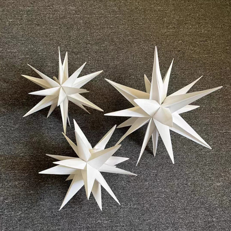 3D XXL LED Star Window Light (60cm) – Warm Glow | Hanging Christmas Decoration with Timer (IP44)