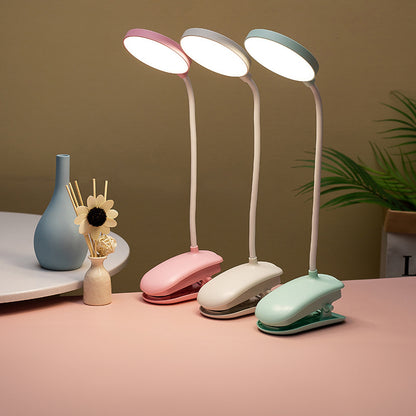 Rechargeable Clip-on LED Desk Lamp - Eye Protection Study Light for Dormitory & Bedroom
