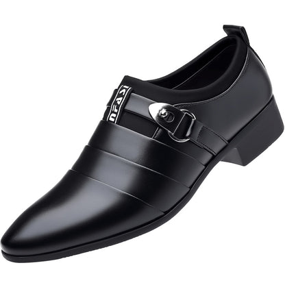 Men's Korean Edition Business Dress Shoes - Pointed Toe Casual Leather Shoes