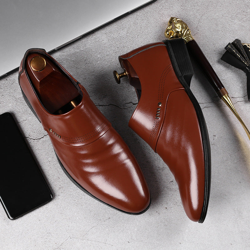 Elegant Pointed Single Dress Shoes for Men