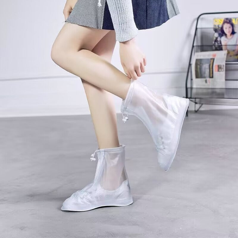 Waterproof Shoe Covers with Zipper | Thickened PVC Rain Boot Covers