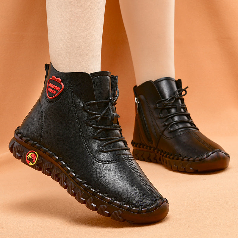Women's Soft Sole Anti-Slip Winter Shoes | Warm Plush Mother Boots