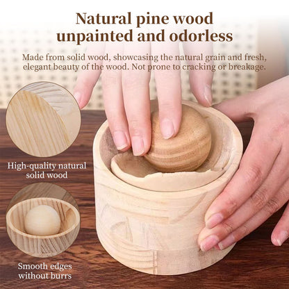 Hand-Held Wooden Dumpling Maker Press & Dough Wrapper Tool