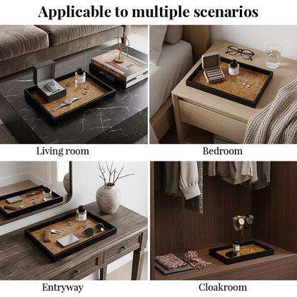 Vintage Volcanic Pattern Tea Tray | Hotel Luxury Desktop Organizer