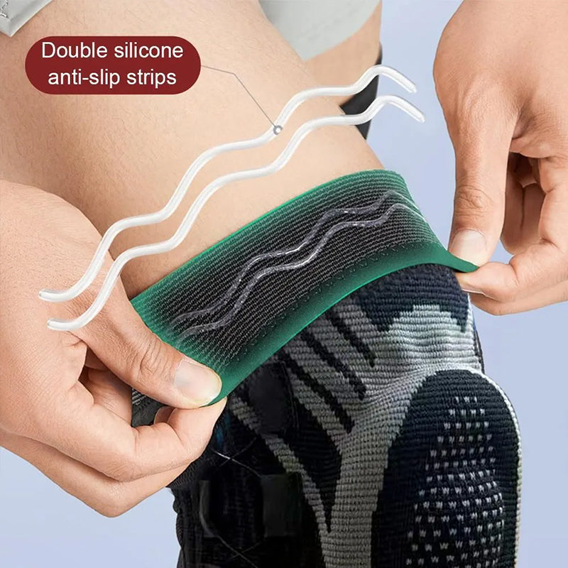 Adjustable Knob Sports Knee Brace | Non-Slip Compression Knee Pads