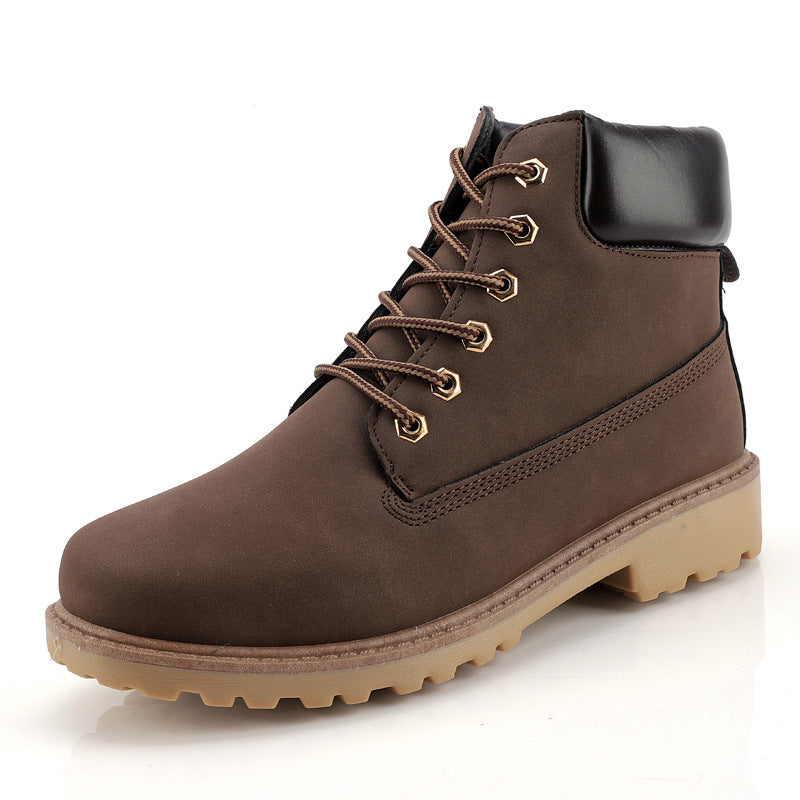 Men's High Top Martin Boots - Fashionable Casual Workwear Winter Shoes